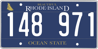 RI license plate 148971