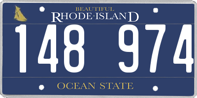 RI license plate 148974