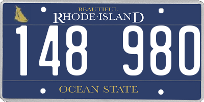 RI license plate 148980