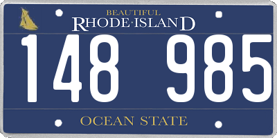 RI license plate 148985