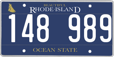 RI license plate 148989