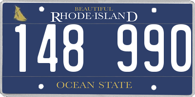 RI license plate 148990