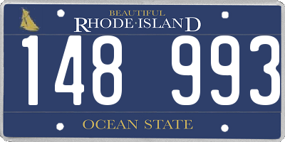RI license plate 148993
