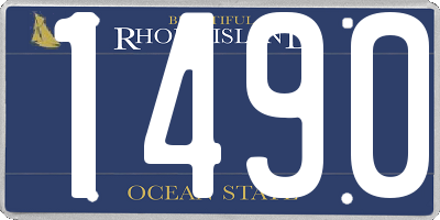 RI license plate 1490
