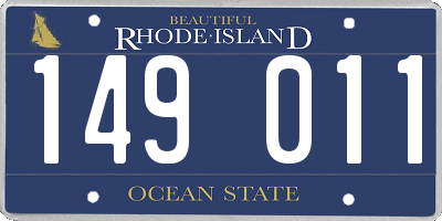 RI license plate 149011
