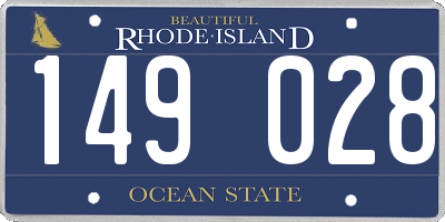 RI license plate 149028