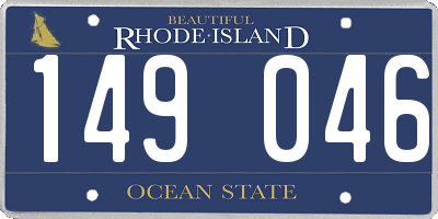 RI license plate 149046