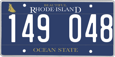 RI license plate 149048