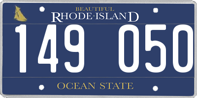 RI license plate 149050