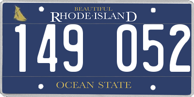 RI license plate 149052