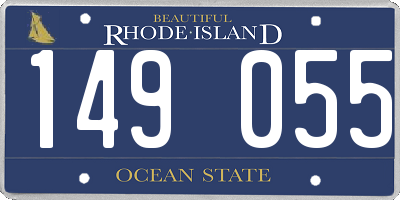 RI license plate 149055