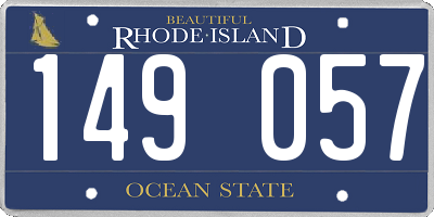 RI license plate 149057