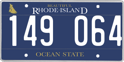 RI license plate 149064