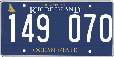 RI license plate 149070