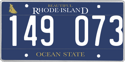 RI license plate 149073