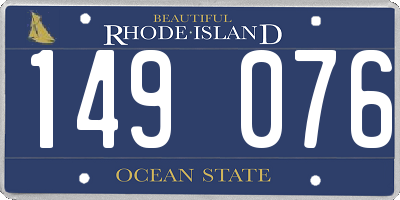 RI license plate 149076
