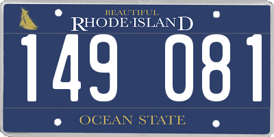 RI license plate 149081