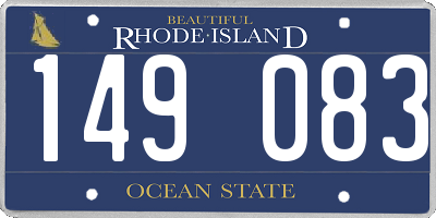 RI license plate 149083