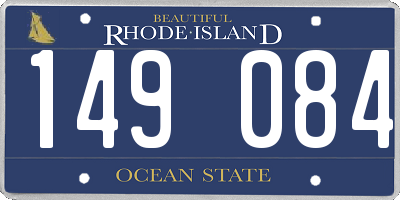 RI license plate 149084