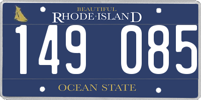 RI license plate 149085