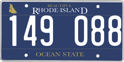 RI license plate 149088