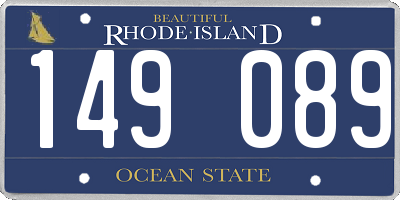 RI license plate 149089