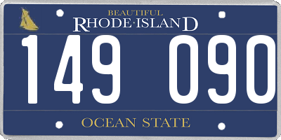 RI license plate 149090