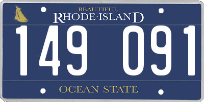 RI license plate 149091