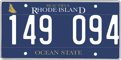RI license plate 149094