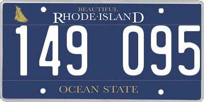 RI license plate 149095