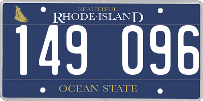 RI license plate 149096