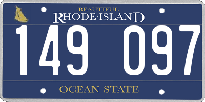 RI license plate 149097