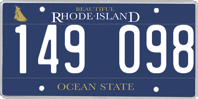 RI license plate 149098