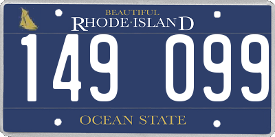 RI license plate 149099