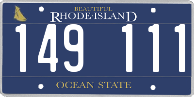 RI license plate 149111