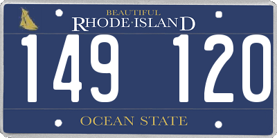 RI license plate 149120