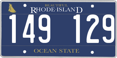 RI license plate 149129