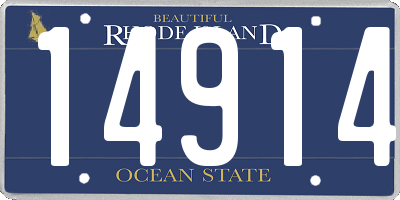 RI license plate 14914