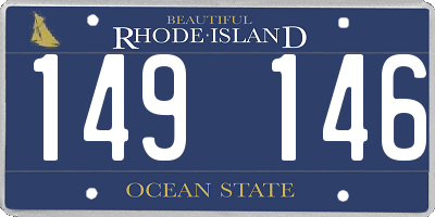 RI license plate 149146