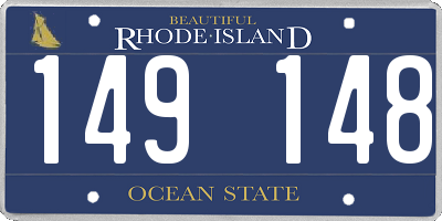 RI license plate 149148