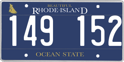 RI license plate 149152