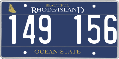 RI license plate 149156