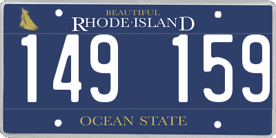 RI license plate 149159
