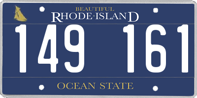 RI license plate 149161