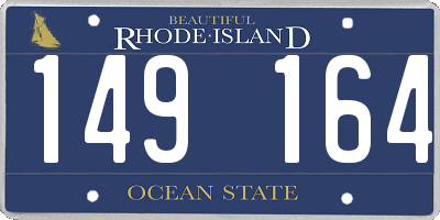 RI license plate 149164