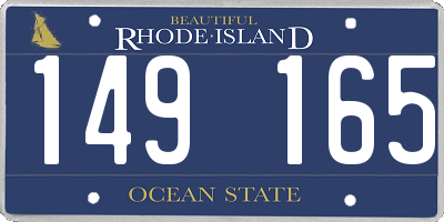 RI license plate 149165