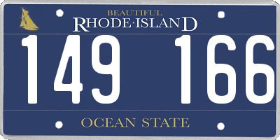 RI license plate 149166