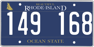 RI license plate 149168