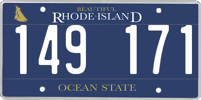 RI license plate 149171