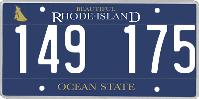 RI license plate 149175